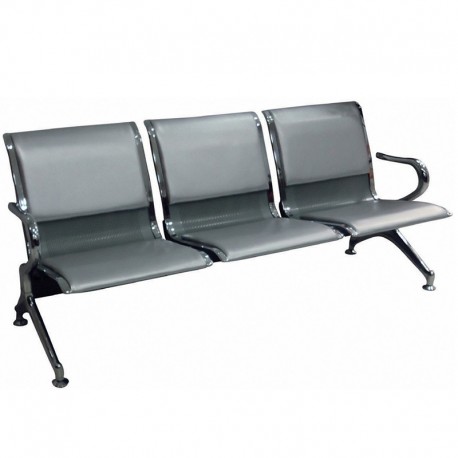 Καναπές αναμονής 3θέσιος Μεταλλικός PU 180x80x68εκ