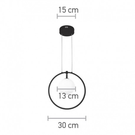 InLight 14W 3000K και 1XG9 Μοντέρνο Κρεμαστό Φωτιστικό