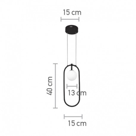 InLight 14W 3000K και 1XG9 Μοντέρνο Κρεμαστό Φωτιστικό