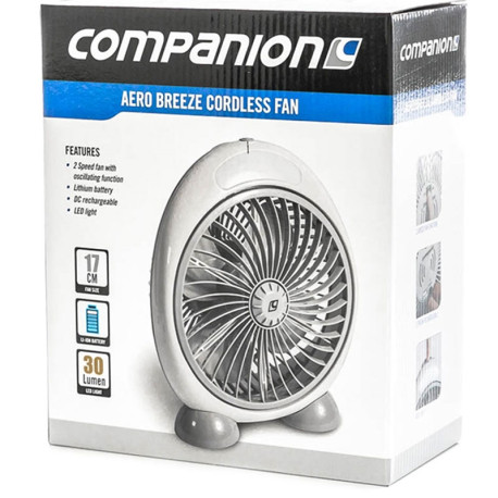 Επαναφορτιζόμενος ανεμιστήρας camping Companion AEROBREEZE 17cm