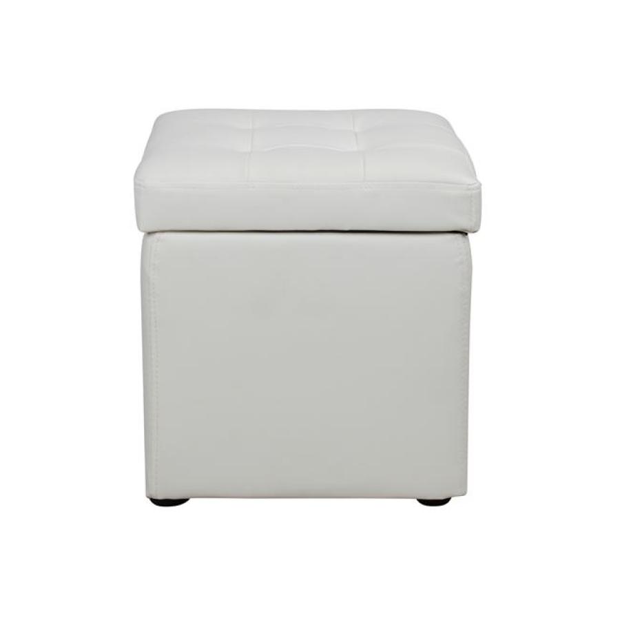 ΣΚΑΜΠΟ ΜΕ ΑΠΟΘΗΚΕΥΤΙΚΟ ΧΩΡΟ PU ΛΕΥΚΟ CUBE HM224.02 36,5x36,5x36Υεκ.