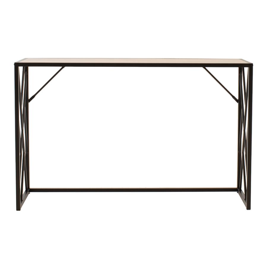 Κονσόλα Ivy pakoworld χρώμα καρυδί-μαύρο 120x35x75εκ