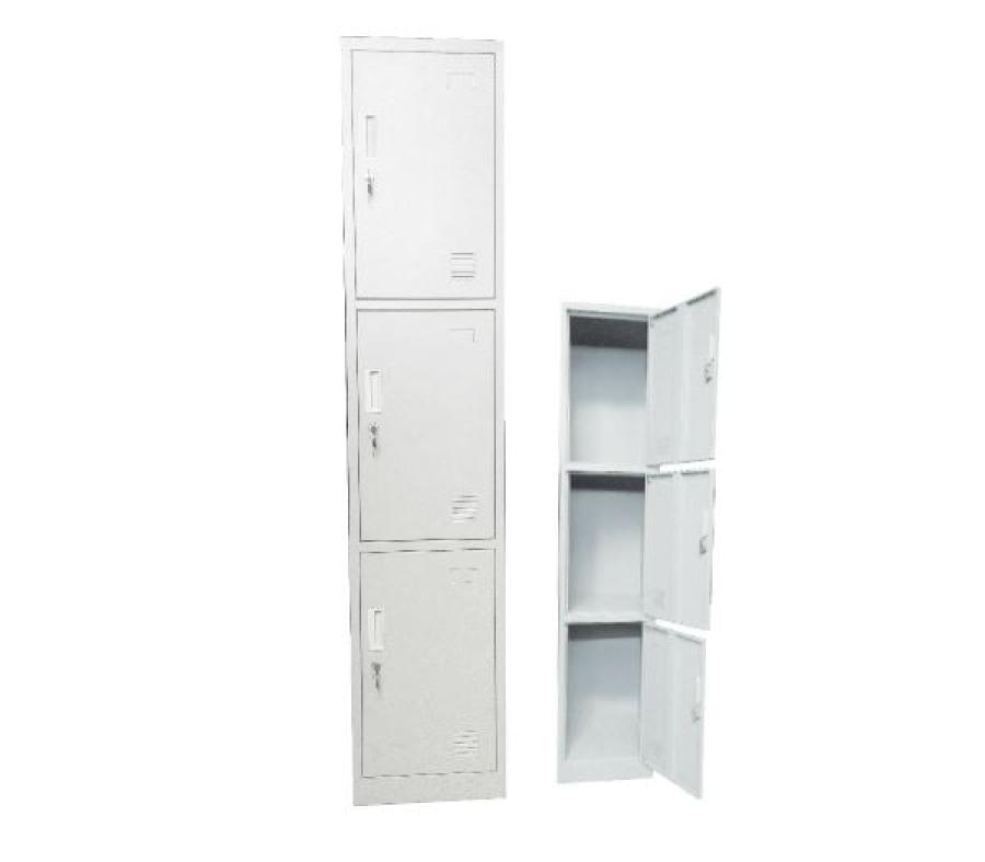 LOCKER 3 Θέσεων Μέταλλο Βαφή  Άσπρο