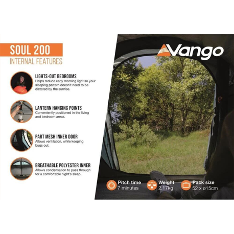 Soul 200 Σκηνή 3 Εποχών 2 Ατόμων Vango