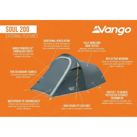 Soul 200 Σκηνή 3 Εποχών 2 Ατόμων Vango
