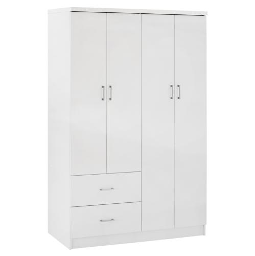 ΝΤΟΥΛΑΠΑ 4ΦΥΛΛΗ ME 2 ΣΥΡΤΑΡΙΑ BLAKELY HM339.05 ΛΕΥΚΗ 120Χ42,5Χ180,5 εκ.