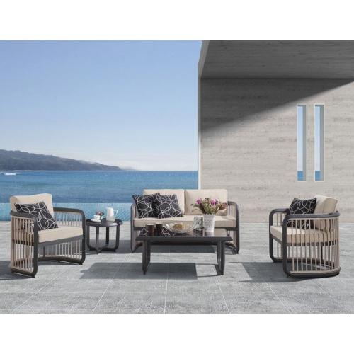 CITY Living Set Σαλόνι Καθιστικό Κήπου - Βεράντας Alu Ανθρακί - Μπεζ