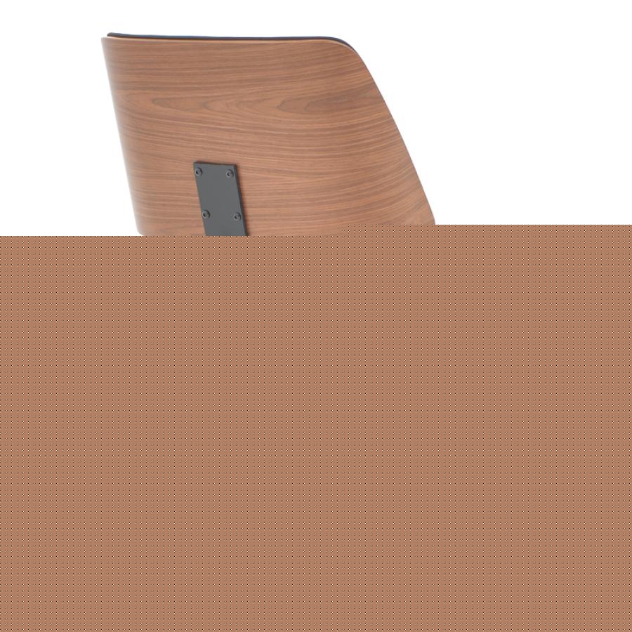 Καρέκλα Ubane pakoworld μαύρο pu-πόδι καρυδί μέταλλο 53x62.5x85εκ