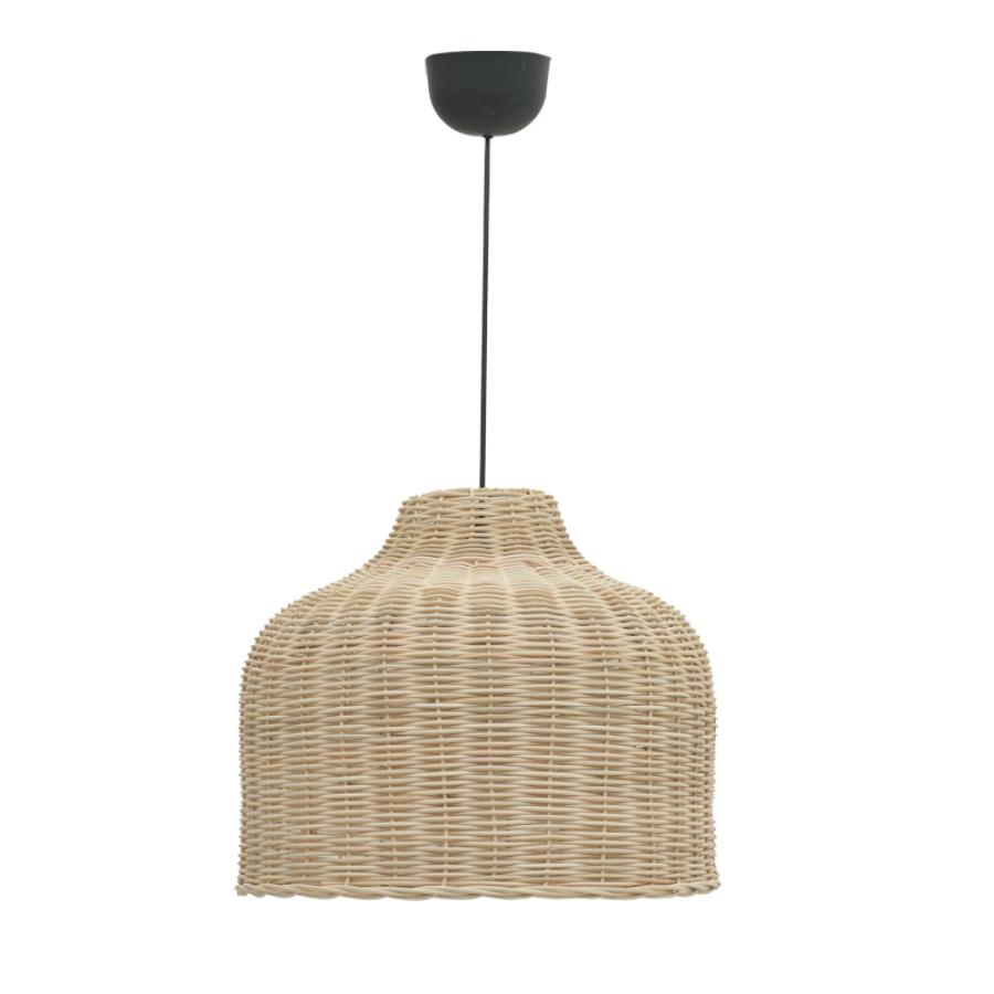 Φωτιστικό οροφής Ziquel Inart rattan σε φυσική απόχρωση Φ42x89εκ