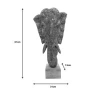 Επιτραπέζιο διακοσμητικό ελέφαντας Zap Inart χρυσό μάνγκο ξύλο 31x13x61εκ