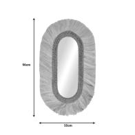 Καθρέπτης Nabore Inart abaca σε φυσικό χρώμα 55x4x96εκ