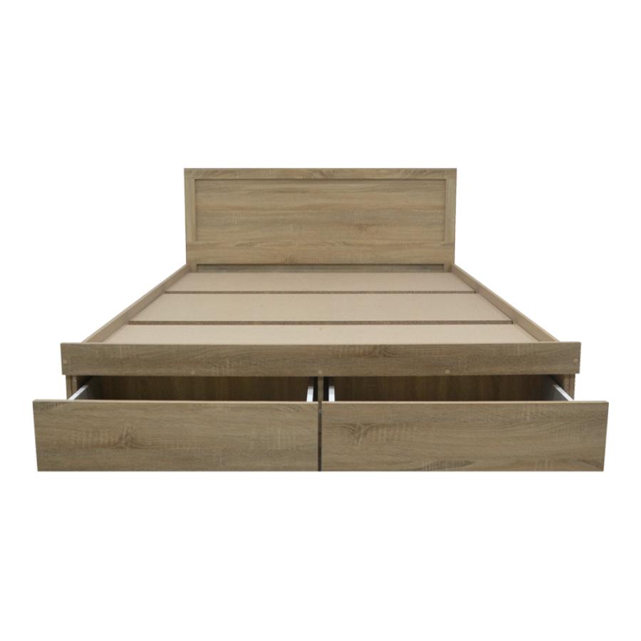 Κρεβάτι Olympus pakoworld με συρτάρι σε φυσική απόχρωση 140x200εκ